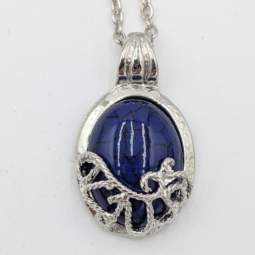 Vampire Diaries Inspired Katherine Pierce Daylight Pendant Necklace Blue
